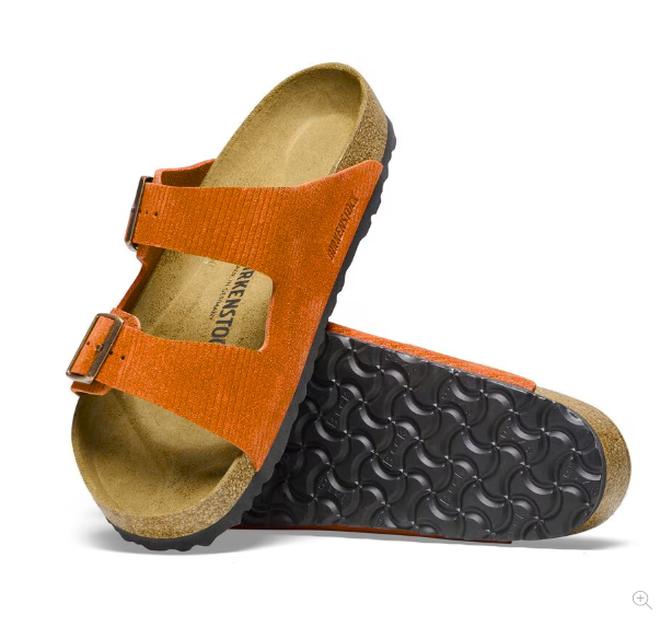 BIRKENSTOCK Saffron Ember Luxe Soft Footbed Sandals