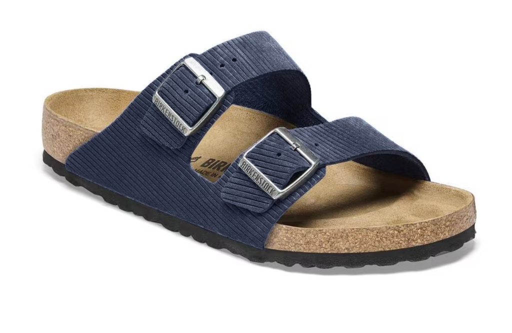 BIRKENSTOCK Oceanic Sapphire Luxe Ribbed Slide Sandals