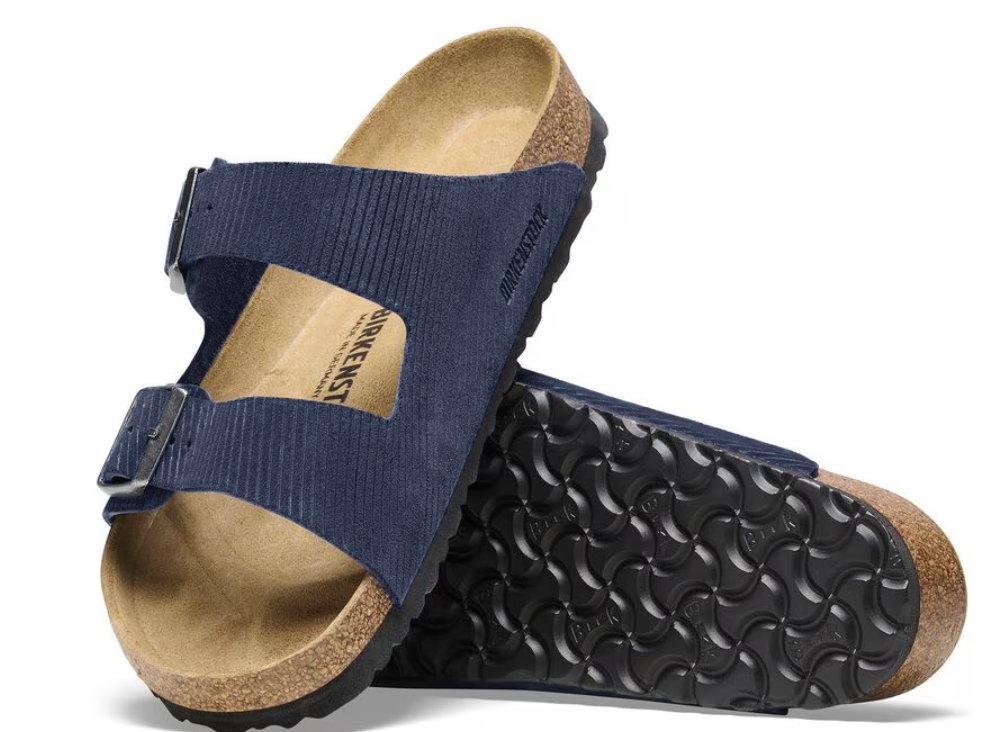 BIRKENSTOCK Oceanic Sapphire Luxe Ribbed Slide Sandals