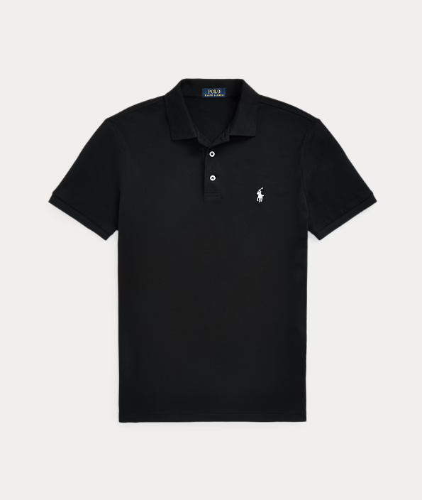 POLO RALPH LAUREN Enchanted Onyx Tailored Fit Short Sleeve Piqué Polo Shirt