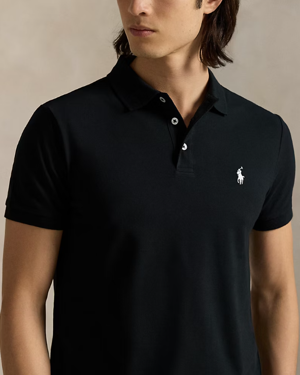 POLO RALPH LAUREN Enchanted Onyx Tailored Fit Short Sleeve Piqué Polo Shirt