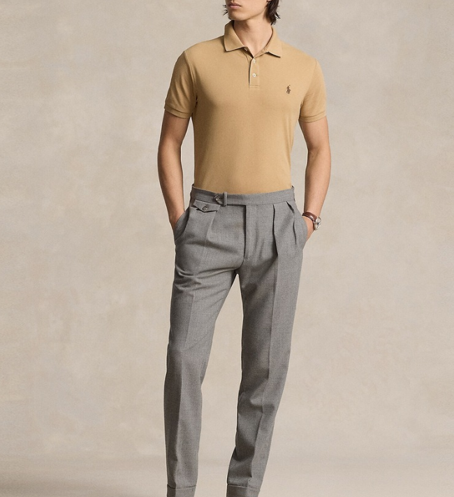 POLO RALPH LAUREN Saffron Essence Tailored Fit Short Sleeve Cotton Polo Shirt