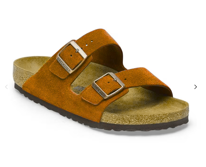 BIRKENSTOCK Autumn Ember Luxe Suede Arizona Sandals