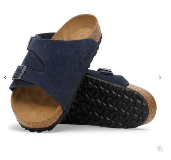 BIRKENSTOCK Twilight Indigo Luxe Suede Arizona Sandals