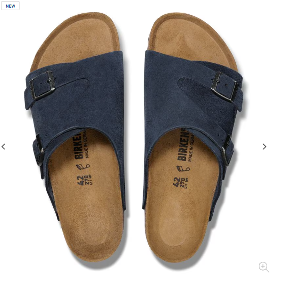 BIRKENSTOCK Twilight Indigo Luxe Suede Arizona Sandals