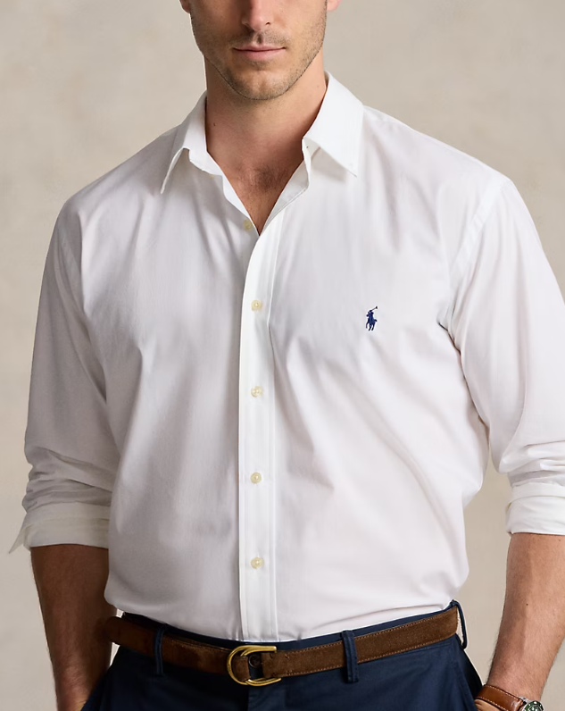 POLO RALPH LAUREN Ethereal Pearl Classic Fit Long Sleeve Oxford Dress Shirt