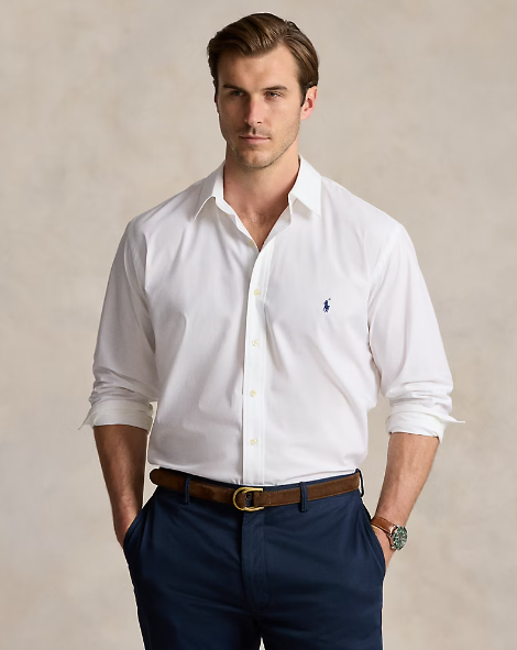 POLO RALPH LAUREN Ethereal Pearl Classic Fit Long Sleeve Oxford Dress Shirt