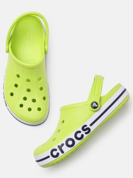 CROCS Luminous Lime Casual Fit Sporty Slide Sandals