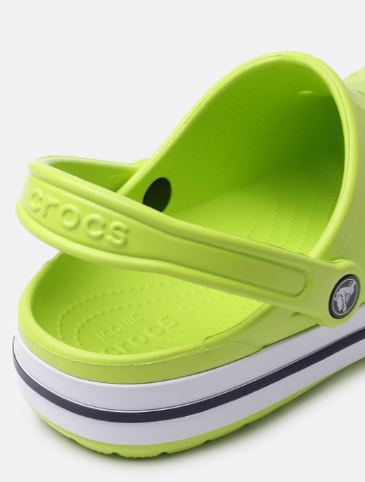 CROCS Luminous Lime Casual Fit Sporty Slide Sandals