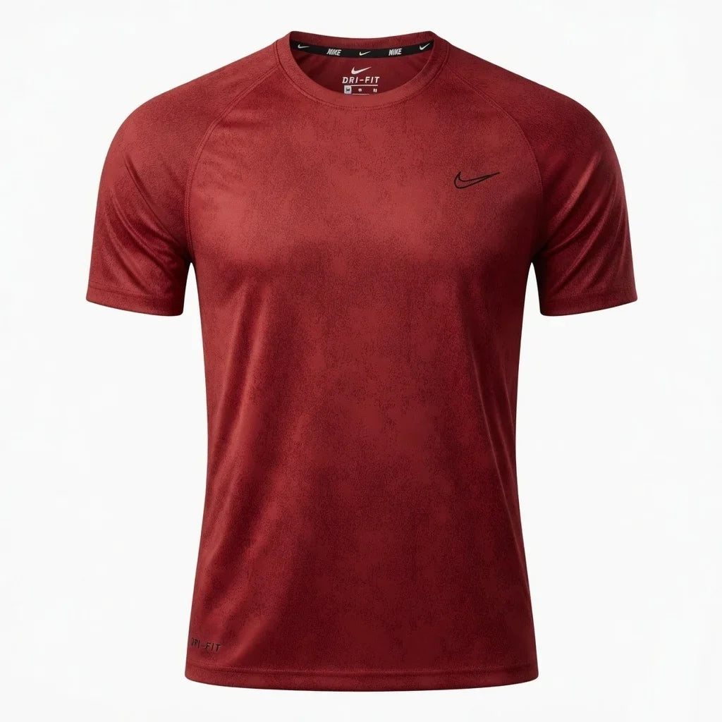Nike Men's  Dri-FIT Performance Training T-Shirt in Burgundy