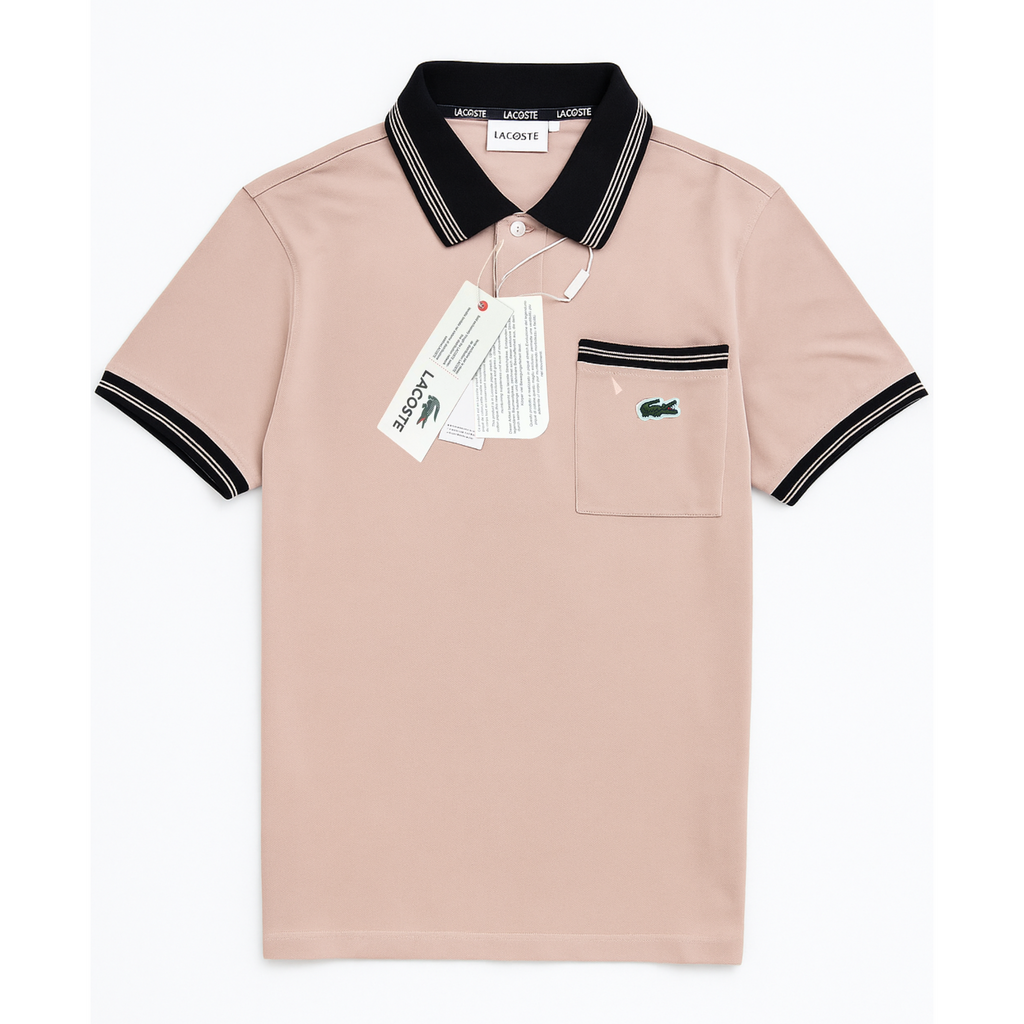 LACOSTE Whispering Peach Tailored Fit Short Sleeve Piqué Polo
