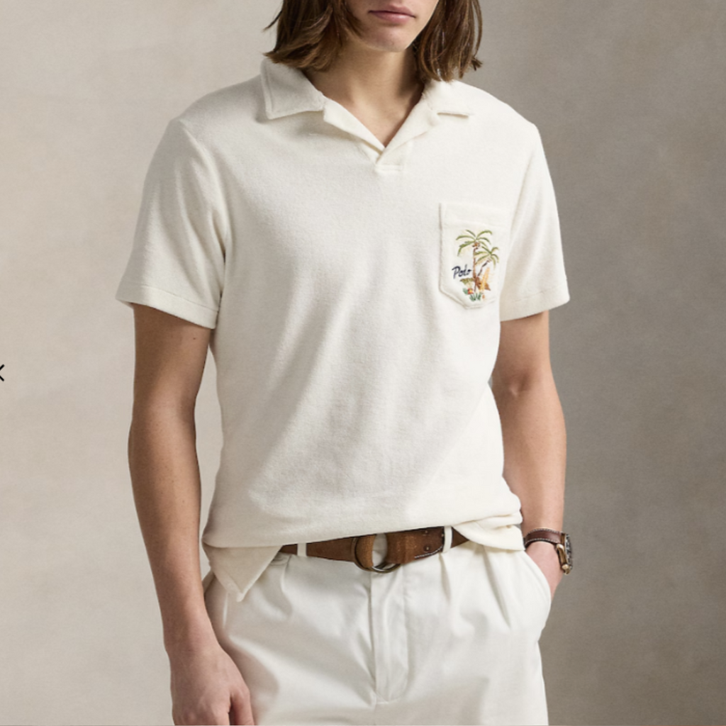 POLO CLASSIC Creamy Almond Slim Fit Short Sleeve Piqué T-Shirt