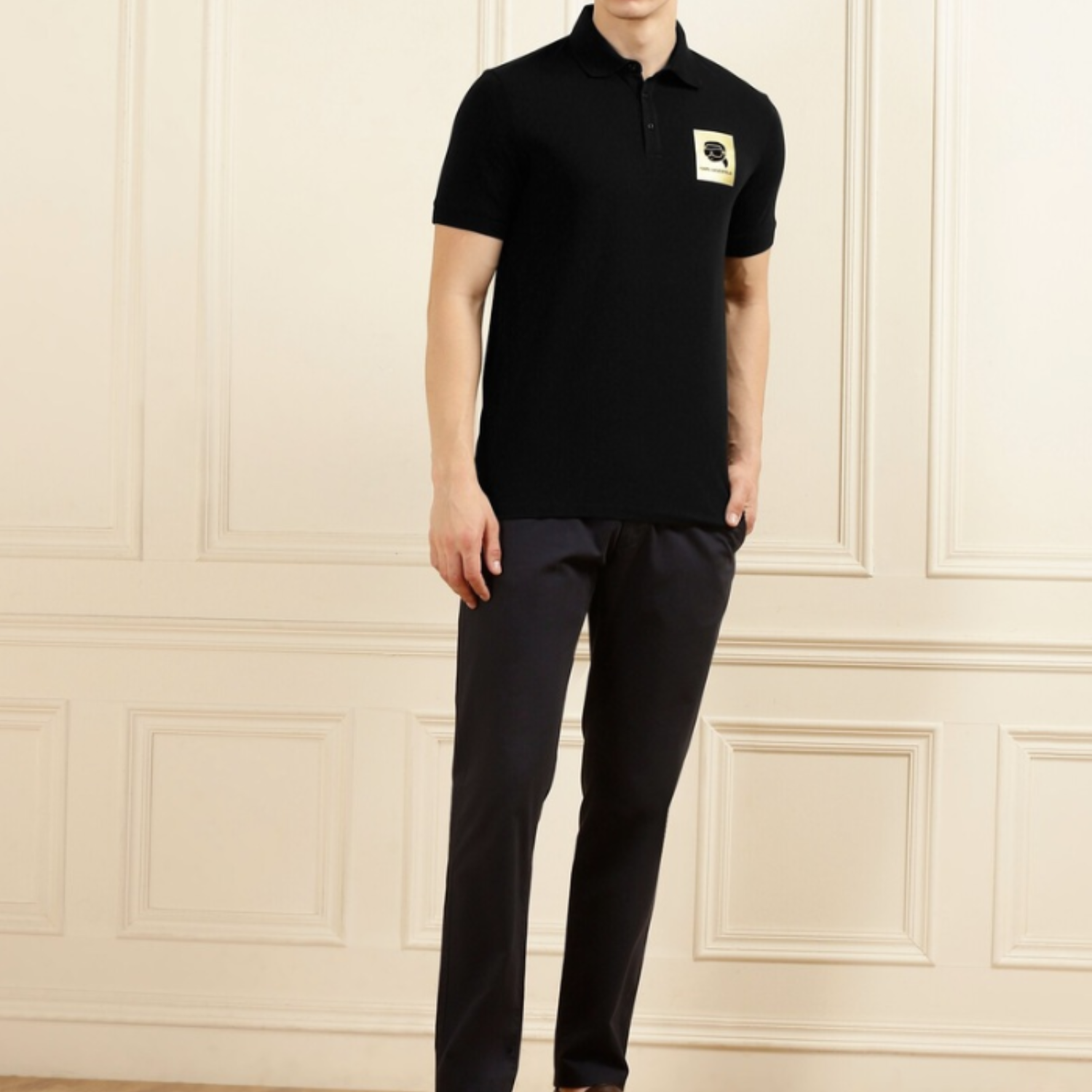 KARL LAGERFELD Ember Glow Tailored Fit Short Sleeve Piqué Polo Shirt