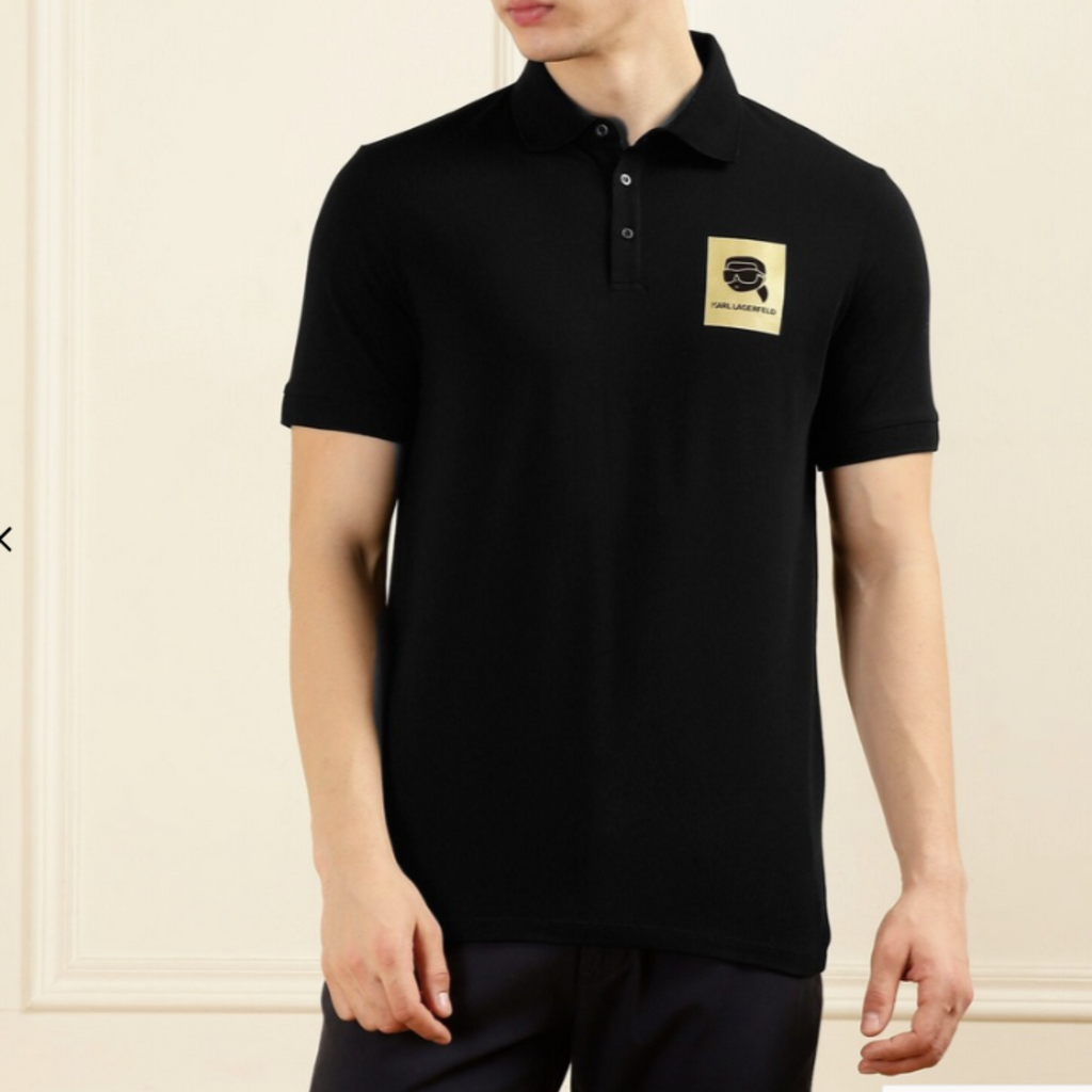 KARL LAGERFELD Ember Glow Tailored Fit Short Sleeve Piqué Polo Shirt