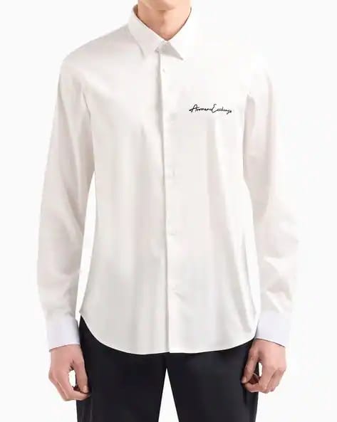Armani Exchange Signature Classic White Shirt