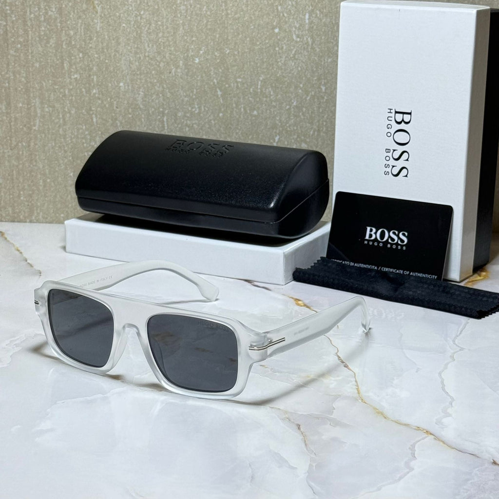 BOSS Twilight Onyx Contemporary Square Sunglasses