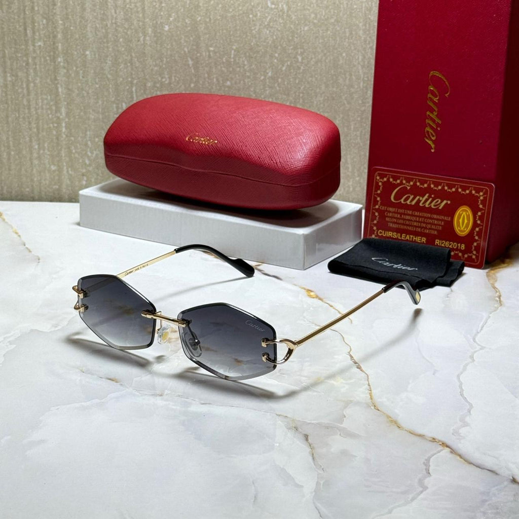 CARTIER Majestic Amethyst Luxe Octagonal Gradient Sunglasses