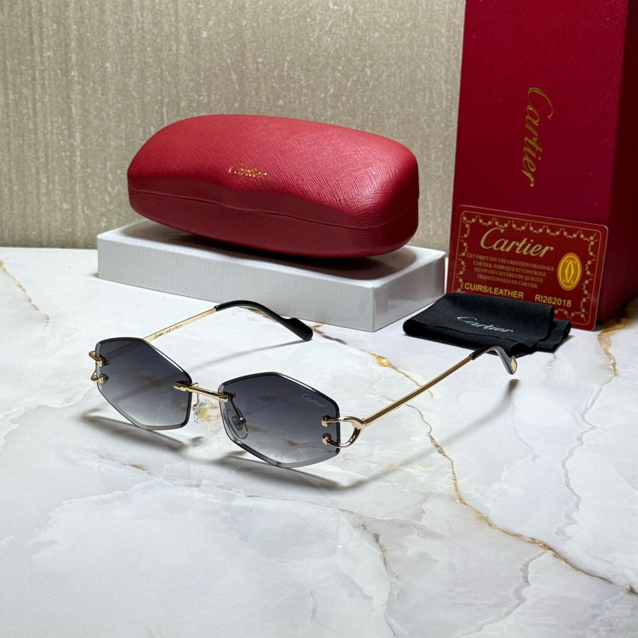 CARTIER Majestic Amethyst Luxe Octagonal Gradient Sunglasses