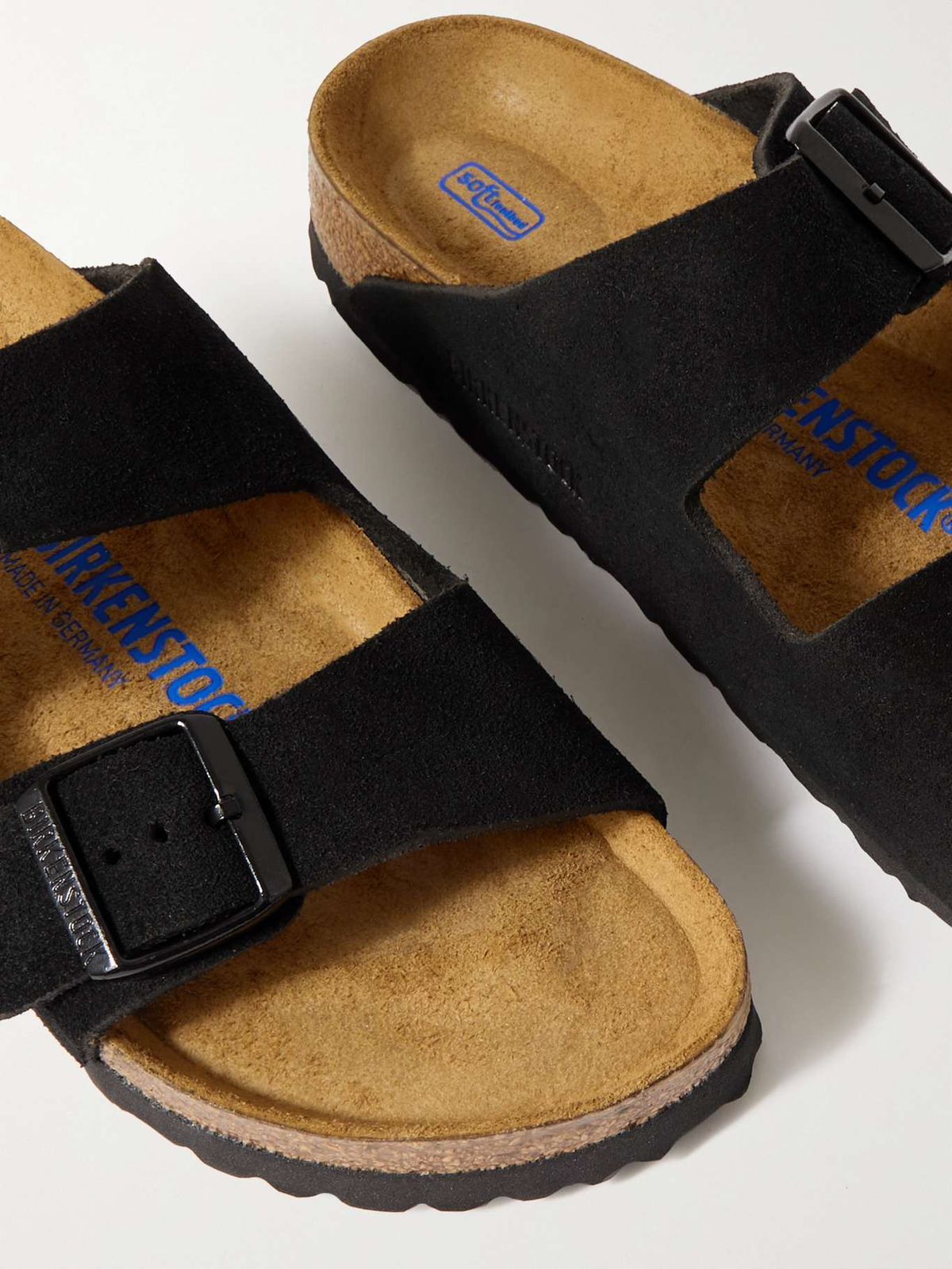 Birkenstock Suede Comfort Sandals in Midnight Black