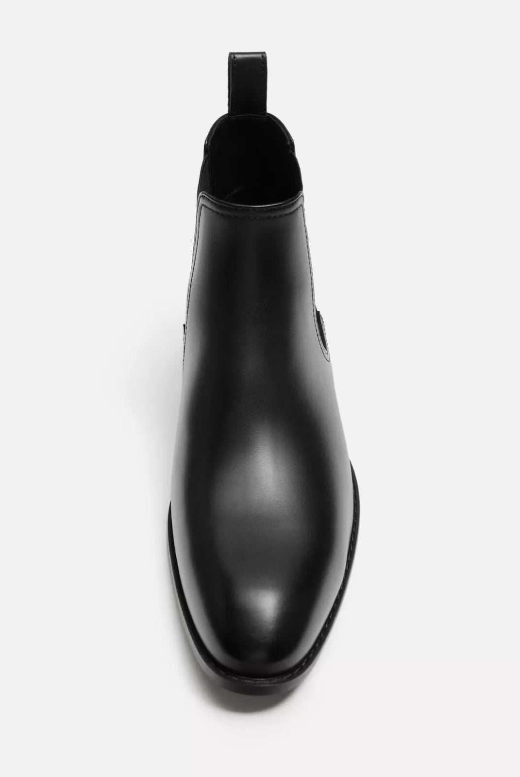 ZARA Sleek Noir Leather Chelsea Boots