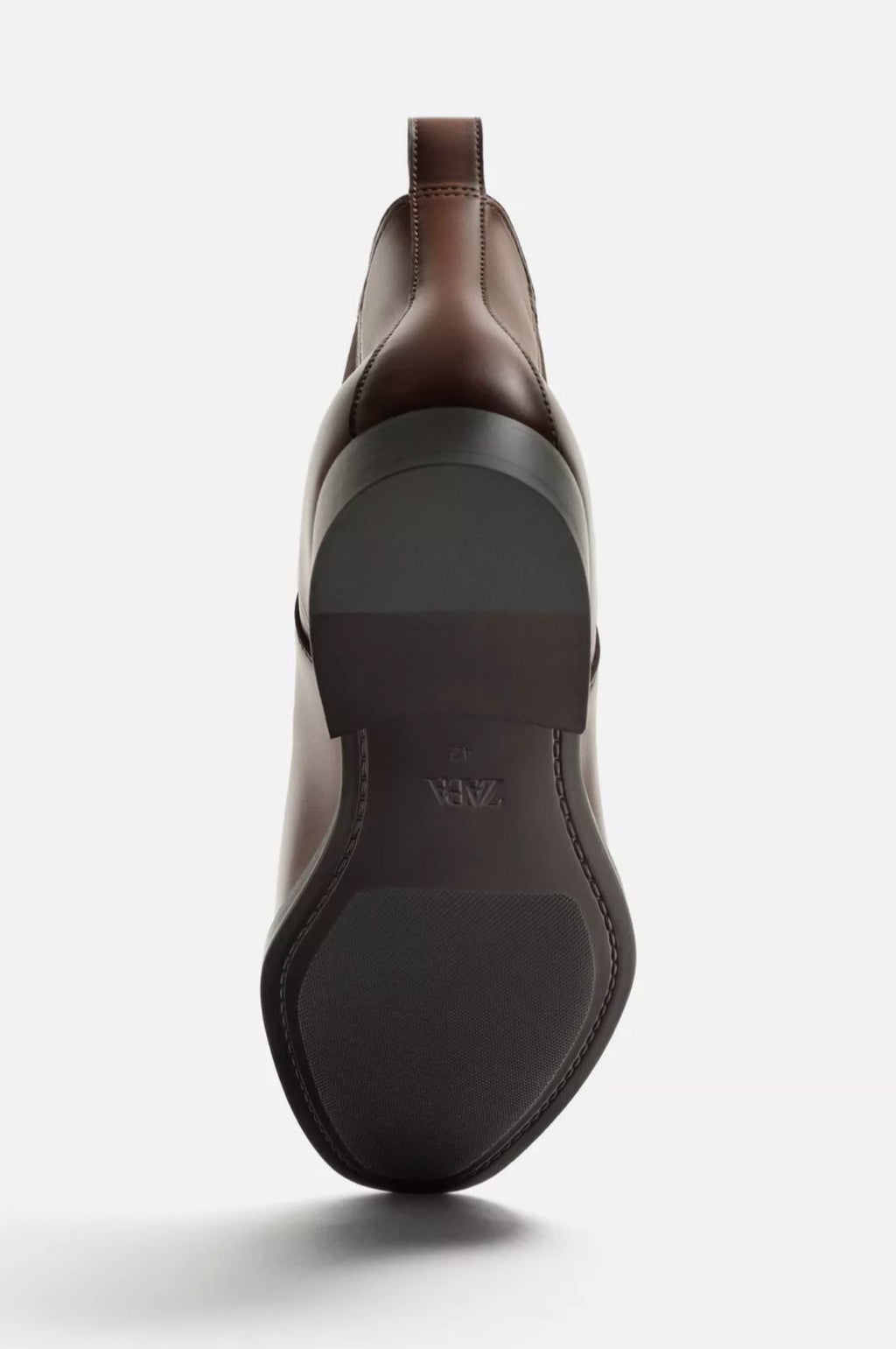 ZARA Elegant Espresso Leather Chelsea Boots