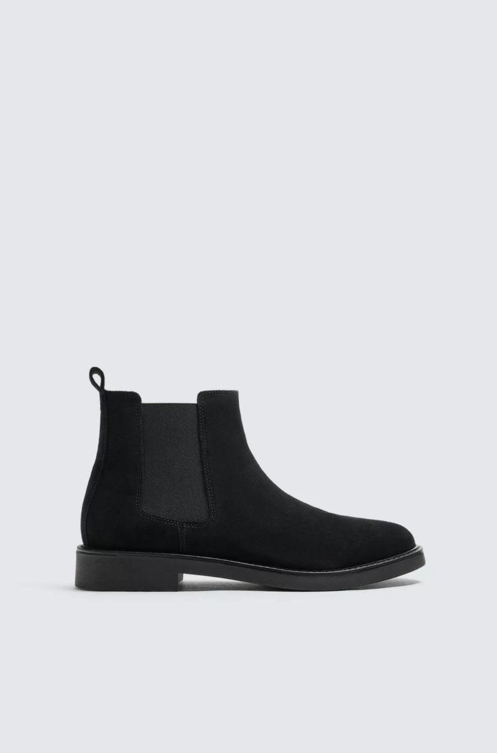 ZARA Suede Elegance Chelsea Boots in Midnight Black