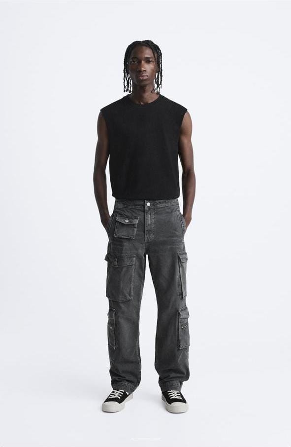 ZARA Urban Explorer Cargo Pants in Charcoal Haze
