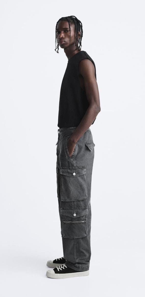 ZARA Urban Explorer Cargo Pants in Charcoal Haze