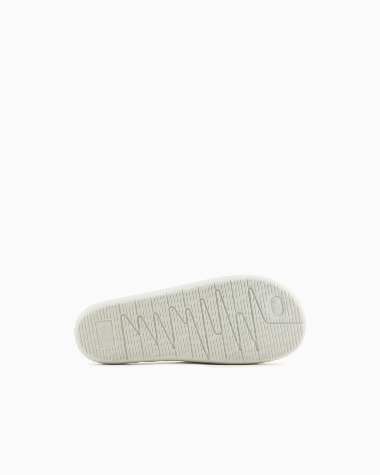 Armani Exchange Effortlessly Chic White Slide Sandals
