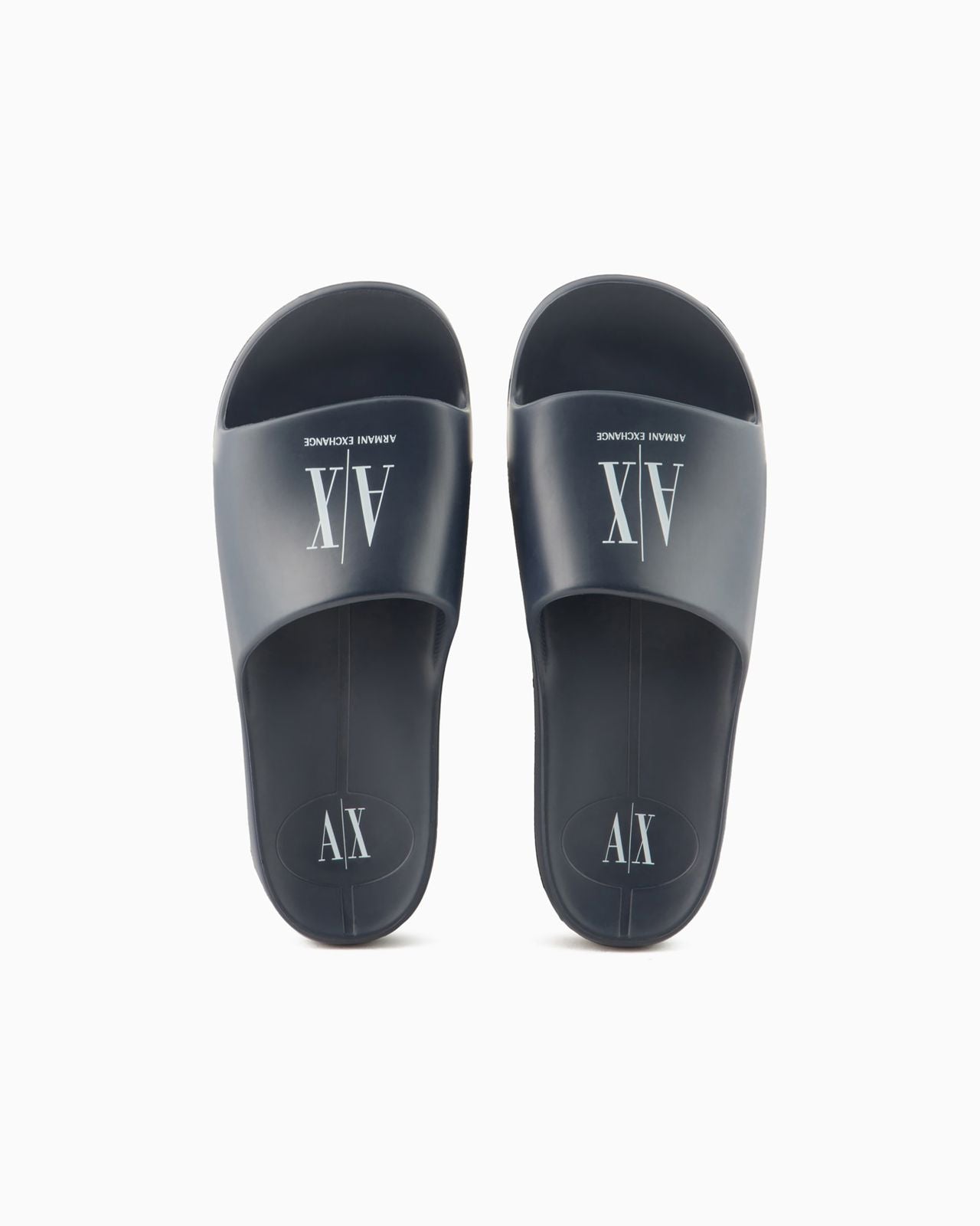 Armani Exchange Sleek Midnight Navy Slide Sandals