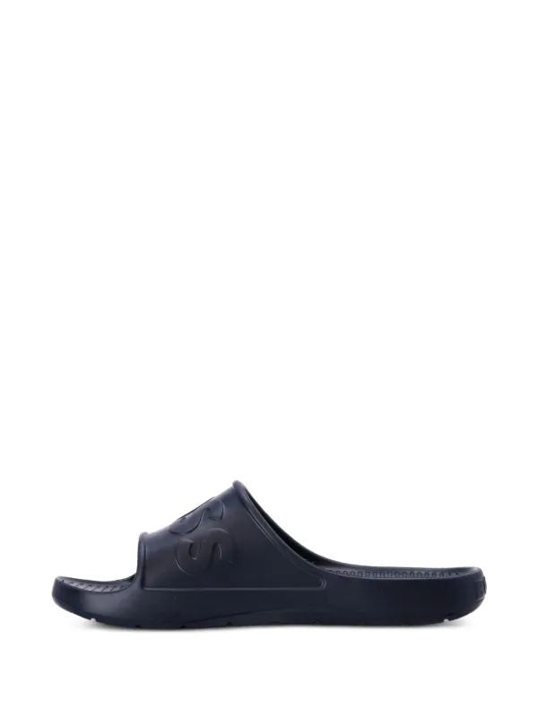 BOSS Effortlessly Chic Navy Slide Sandals