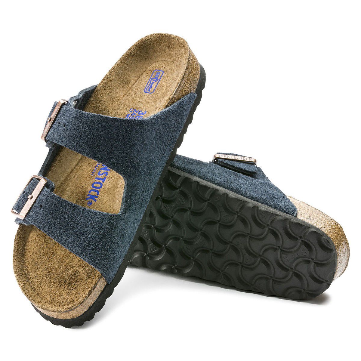 Birkenstock Suede Serenity Sandals in Midnight Blue
