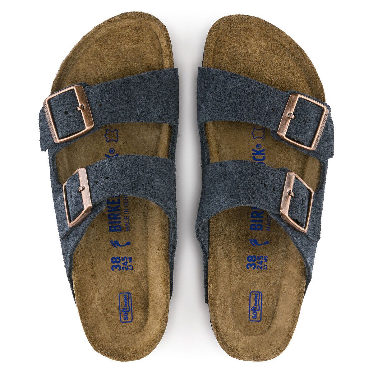 Birkenstock Suede Serenity Sandals in Midnight Blue