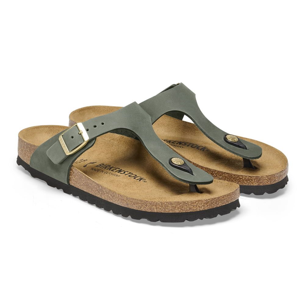 Birkenstock Suede Serenity Sandals in Earthy Olive