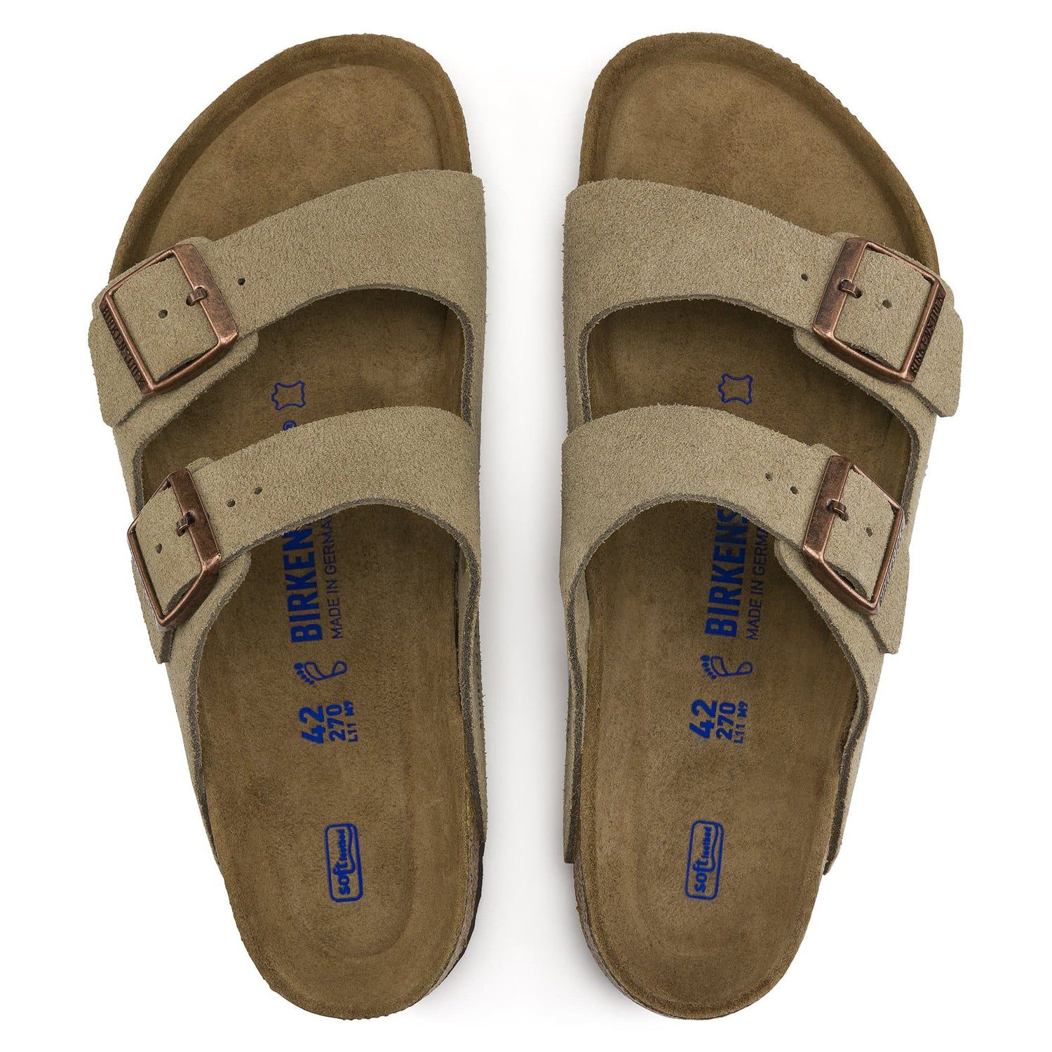 Birkenstock Suede Serenity Sandals in Earthy Olive