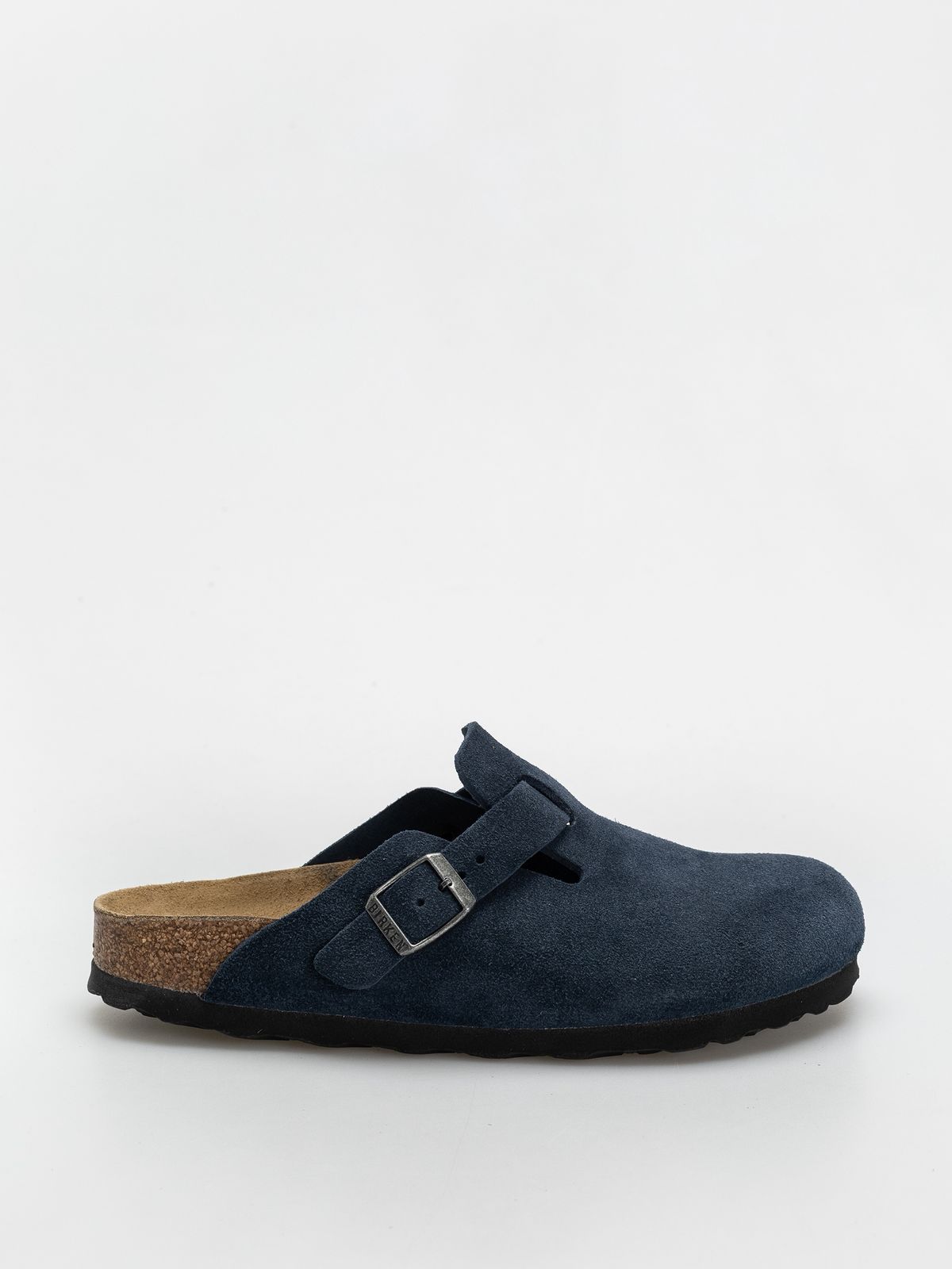 Birkenstock Suede Clogs in Midnight Blue Comfort