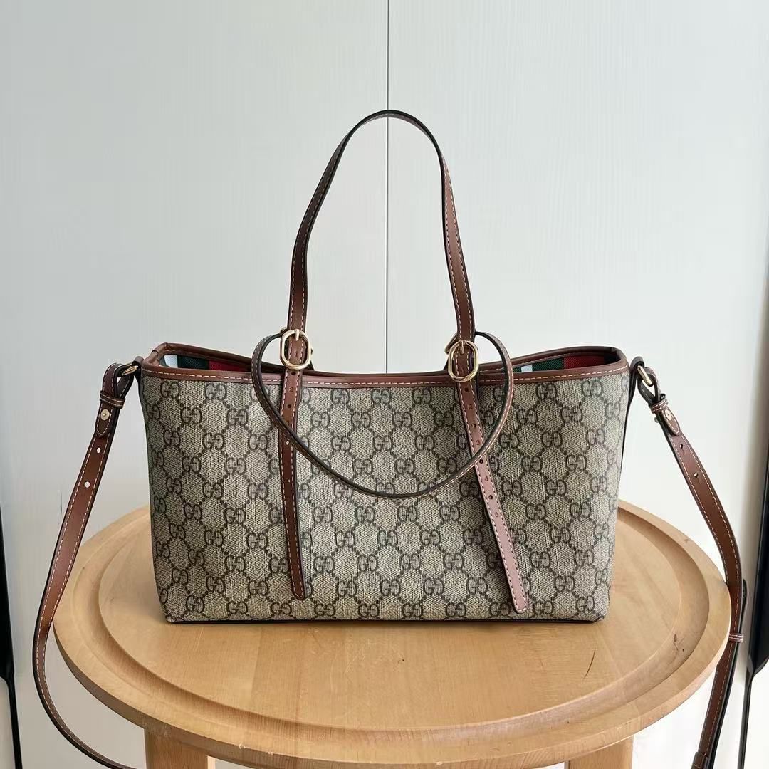 GUCCI Serene Amber Luxe Monogram Canvas Tote Bag (IMPORTED)