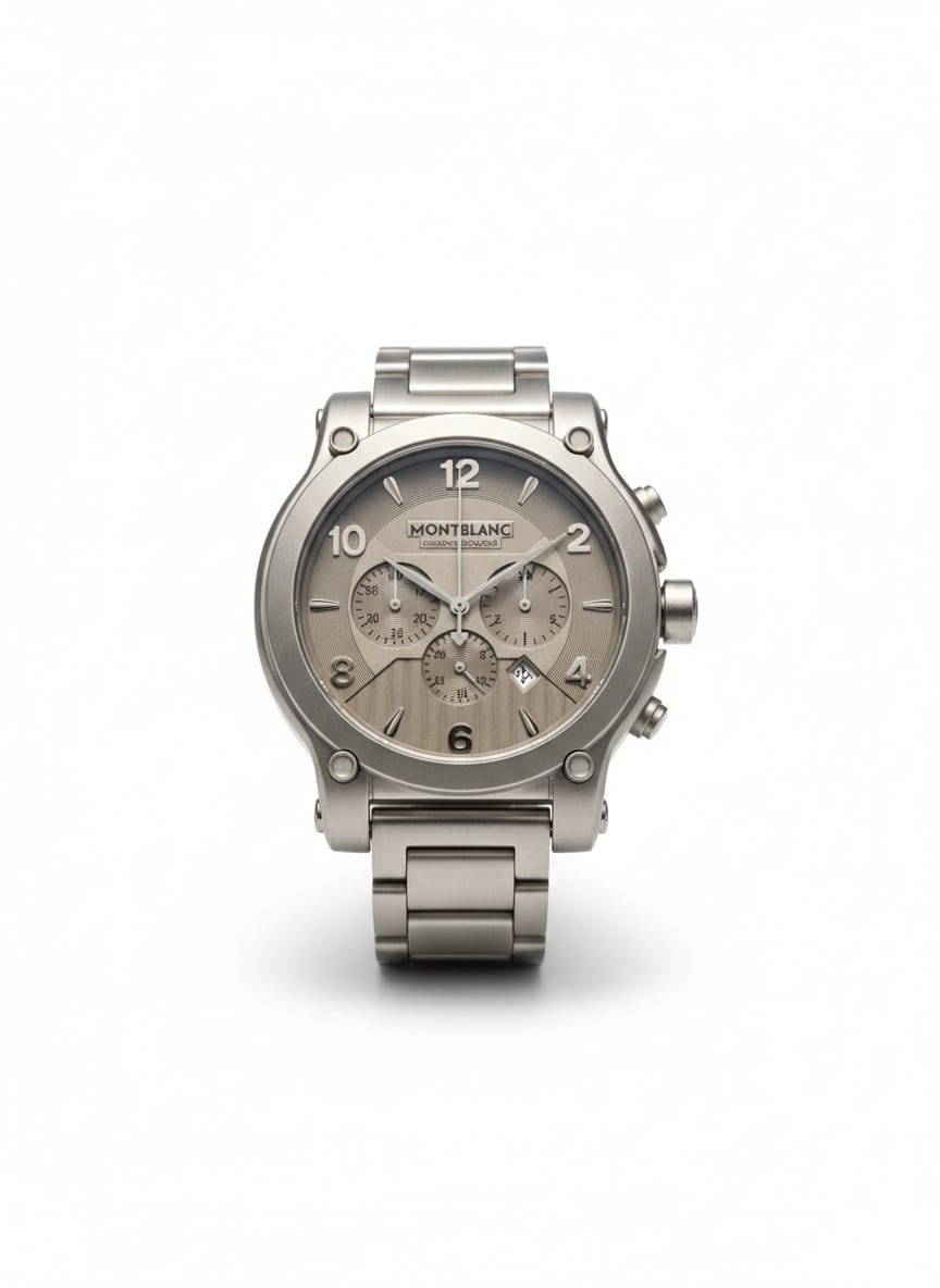 MONTBLANC Celestial Silver Chronograph Stainless Steel Watch  (IMPORTED)