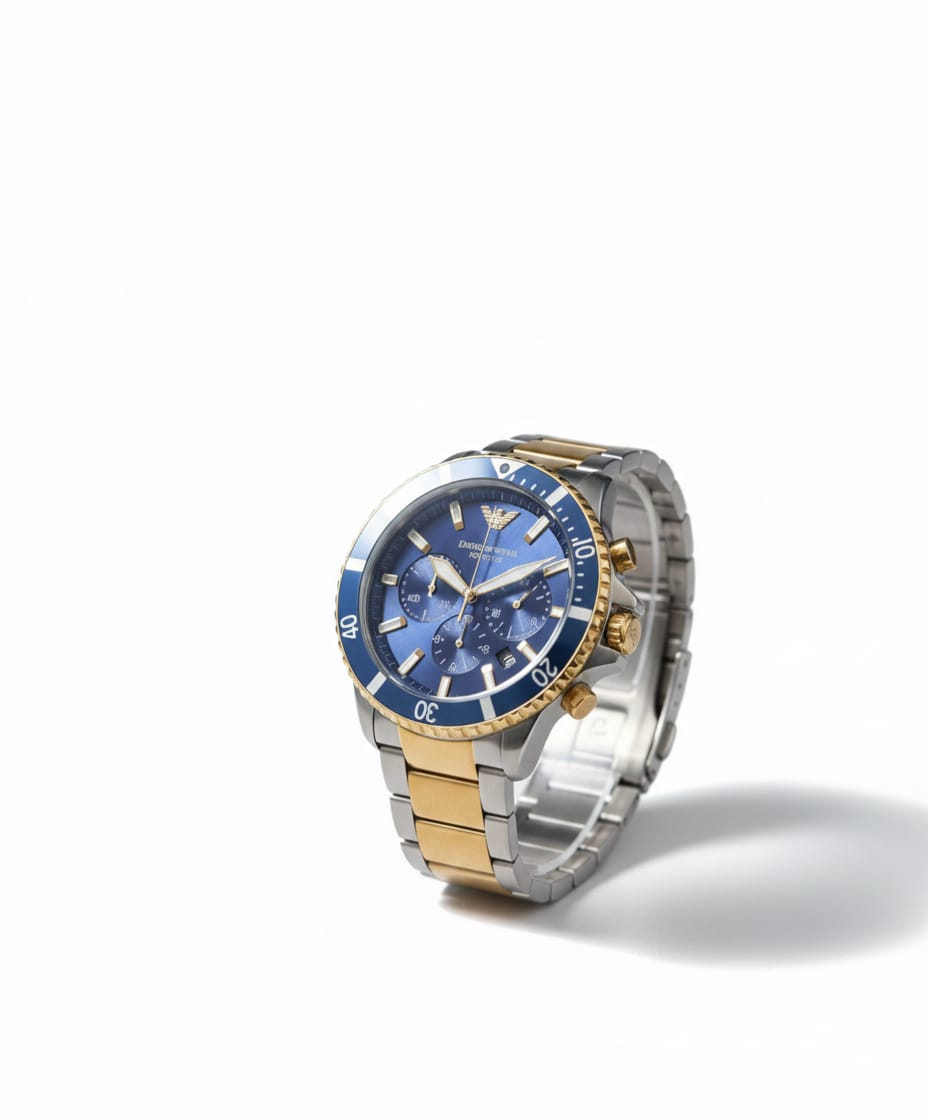 Emporio Armani Ethereal Azure Prestige Chronograph Ocean Dial Watch  (IMPORTED)