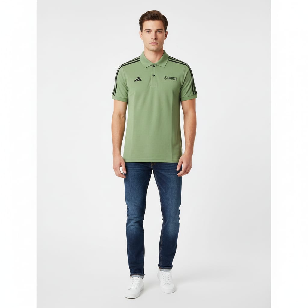 ADIDAS Mystic Sage Tailored Fit Piqué Polo Shirt