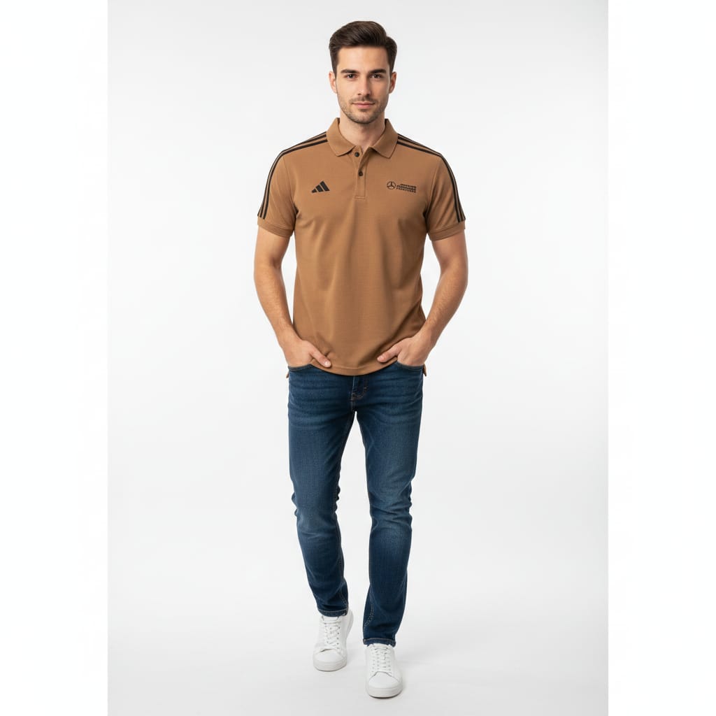 ADIDAS Sunset Clay Tailored Fit Short Sleeve Performance Polo Shirt