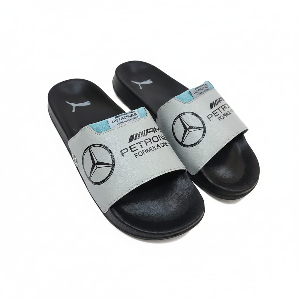 PUMA Silver Mist Luxe Slide Sandals