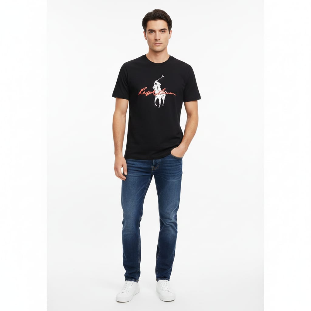 RALPH LAUREN Luminous Ash Modern Fit Short Sleeve Graphic Tee