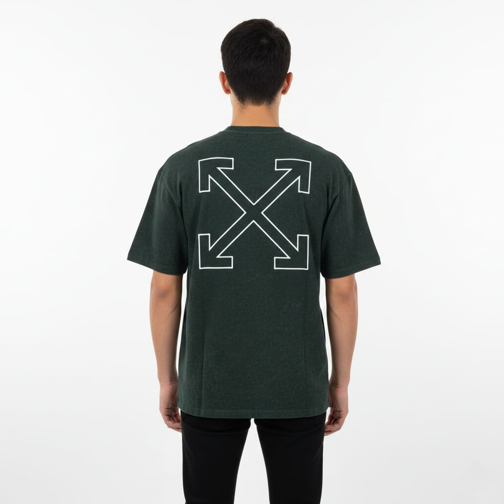 OFF-WHITE Mystic Pine Relaxed Fit Short Sleeve Graphic Tee