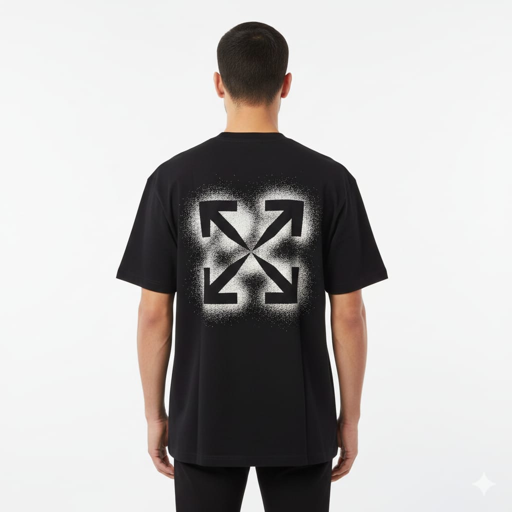 OFF-WHITE Twilight Charcoal Relaxed Fit Short Sleeve T-Shirt