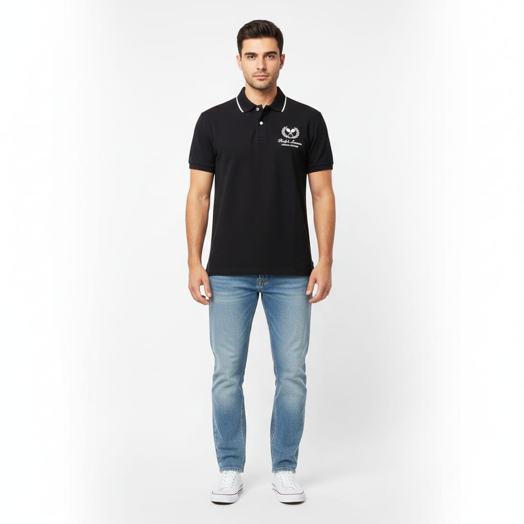 RALPH LAUREN Twilight Ash Classic Fit Short Sleeve Piqué Polo Shirt