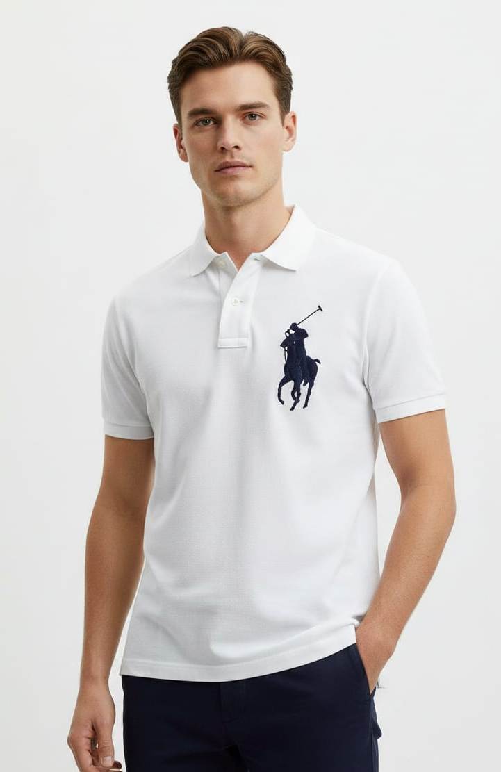 RALPH LAUREN Whisper Cream Classic Fit Cotton Piqué Polo Shirt