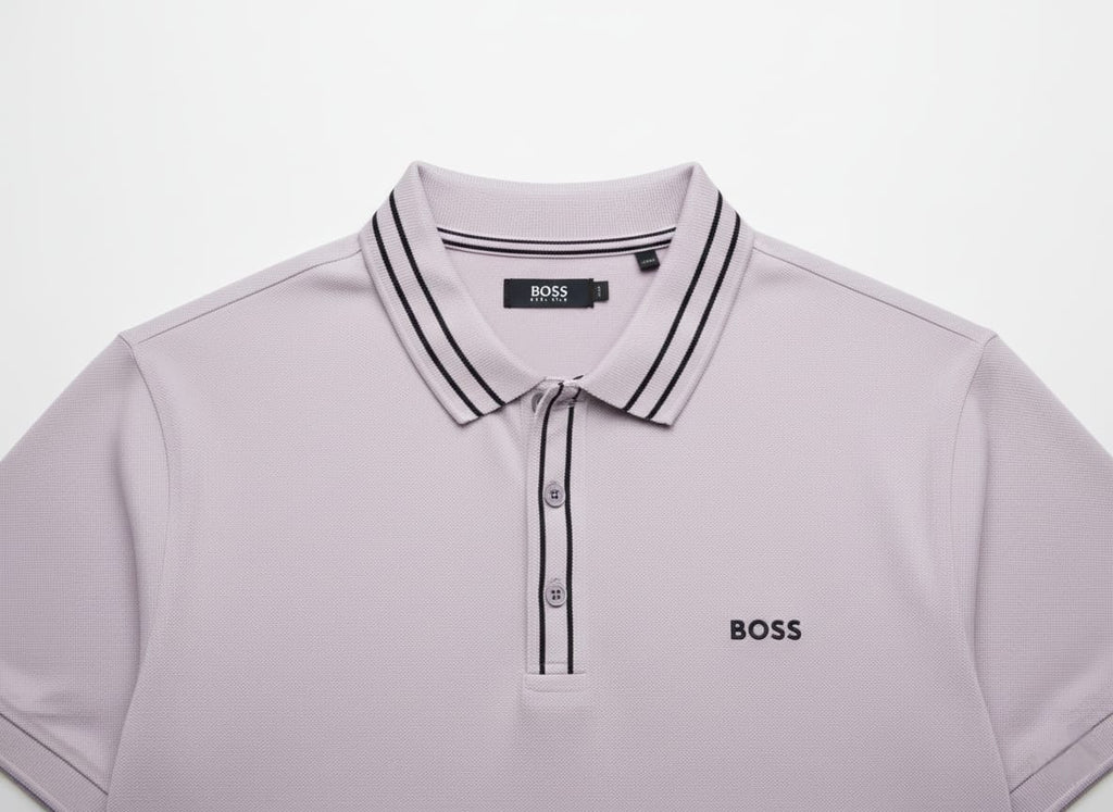 BOSS Ethereal Lilac Classic Fit Piqué Polo Shirt
