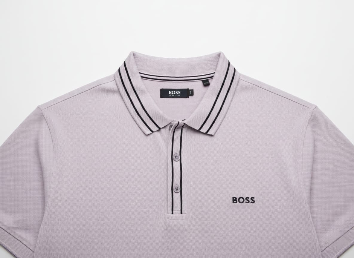 BOSS Ethereal Lilac Classic Fit Piqué Polo Shirt