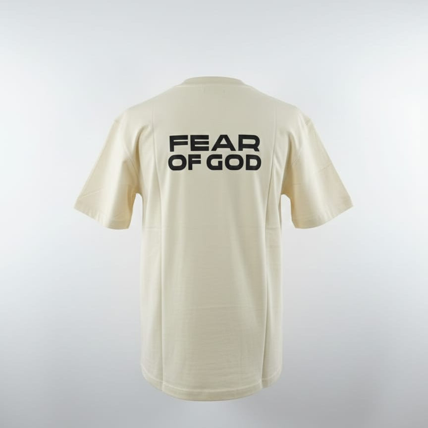ESSENTIALS Fear of God Ethereal Sand Drop Shoulder Graphic Tee